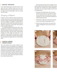 Bread-making instructions with step-by-step images on a white background