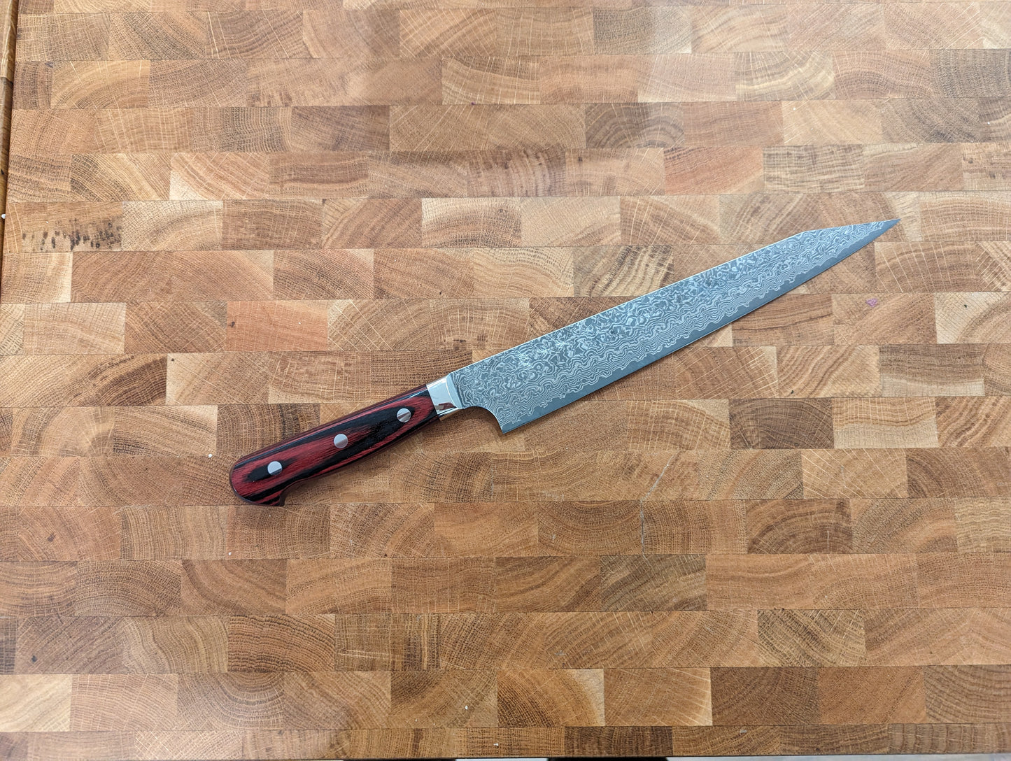 Yoshimi Kato • VG-10 Damascus Kiritsuke • Western Handle • Tokushu