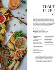 Open magazine page with Thai takeout food and recipe text.