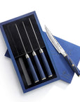 Cangshan 4 pc Steak Knife Set w/ Ash Box Kita Series by Cangshan