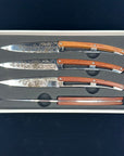 Deejo Kitchen Knives Set of 4 | Coral Wood | Blossom Steak Knives • Set of 4 • Deejo