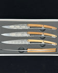 Deejo Kitchen Knives Set of 4 | Olive Wood | Art Deco Steak Knives • Set of 4 • Deejo
