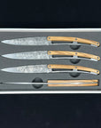 Deejo Kitchen Knives Set of 4 | Olive Wood | Blossom Steak Knives • Set of 4 • Deejo