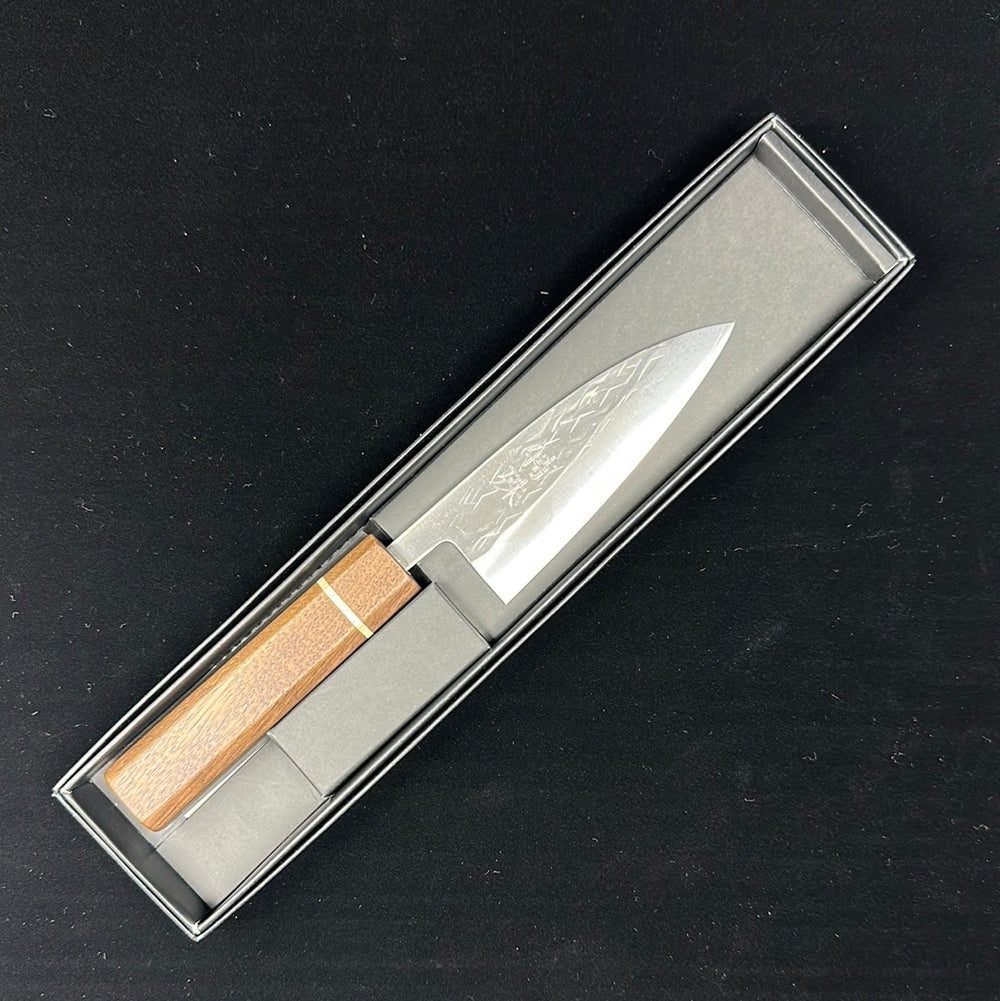 Tall Petty Ajikiri 105mm | Tokushu Knife Tsuchime SLD |with Walnut Wa Handle