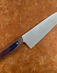 Patterson Blades Kitchen Knives Gyuto Blue Maroon Blue Richlite Patterson Patterson Blades Semi- Custom