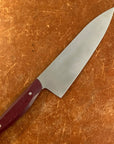 Patterson Blades Kitchen Knives Gyuto Red Richlite Patterson Patterson Blades Semi- Custom