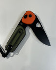 The James Brand Pocket Knife OD Green & Orange & Black | PP & Serrated The Redstone • The James Brand