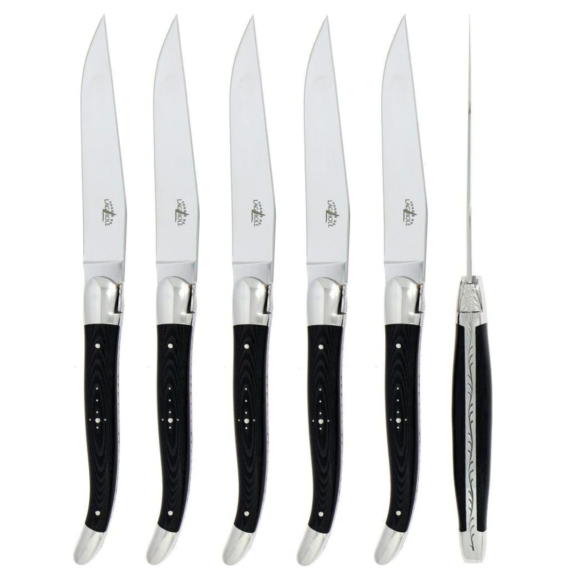 Laguiole: 6 Piece Steak Knife Set Fabric Series Black – Vivront
