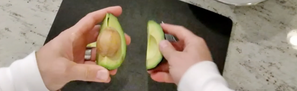 Cut avocados twice