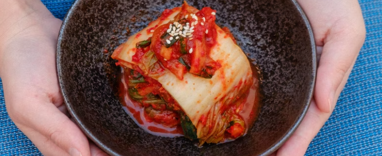 Kimchi, a cut forward dish