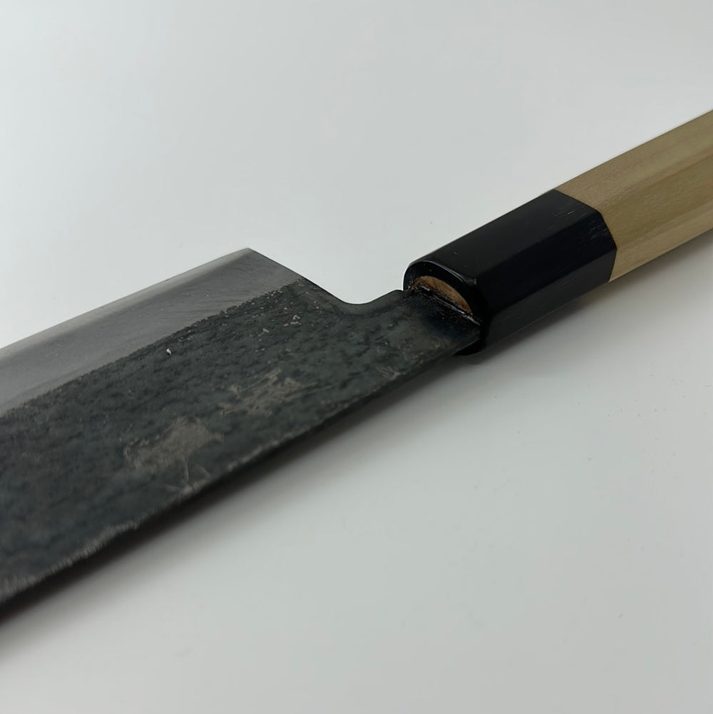 Nakiri White steel #2 Kurouchi Sanmai Buffalo Magnolia Handle 165mm –  MUSASHI