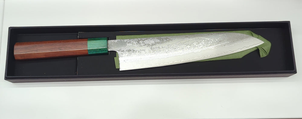 
                  
                    Makoto Kurosaki Kodama Gyuto 210mm cherry with green ferrule
                  
                