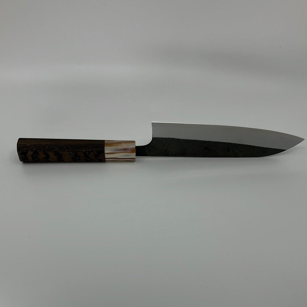 
                  
                    Yoshimi Kato Blue #2 AS Nashiji Kurouchi Damascus  170mm Santoku
                  
                