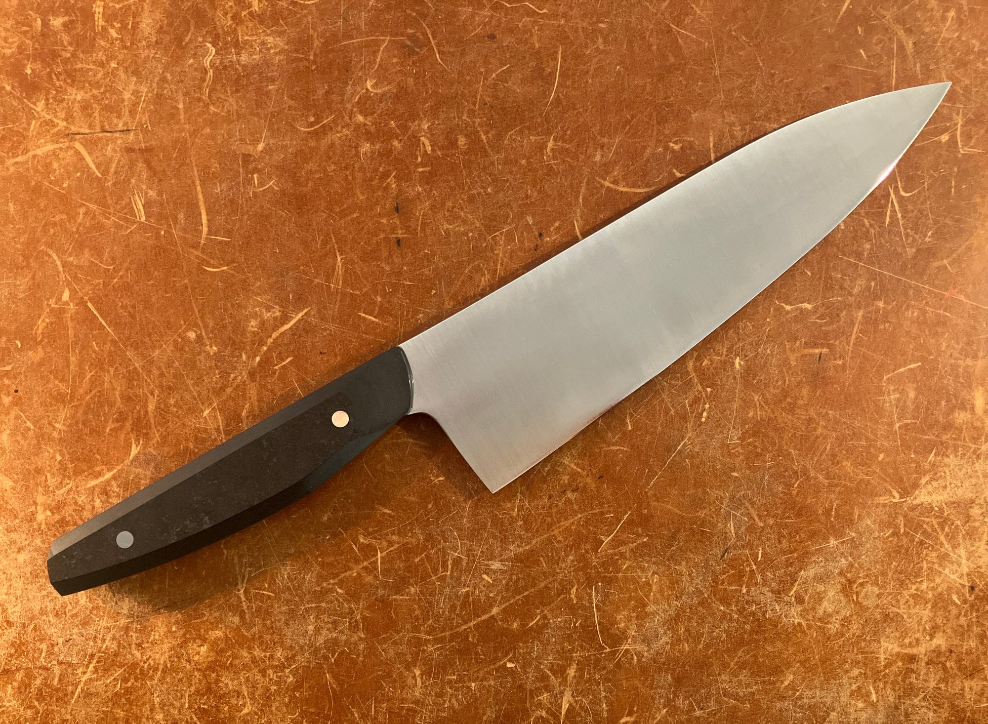 Gyuto Brown Linen Micarta Patterson