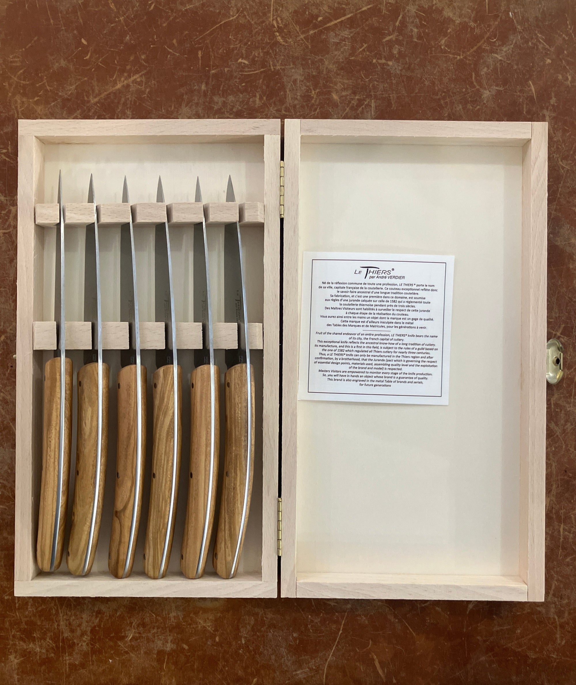 Thiers Steak Knives Olive - Olivier