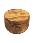 Olive Wood Salt Cellar With Pivoting Magnetic Lid