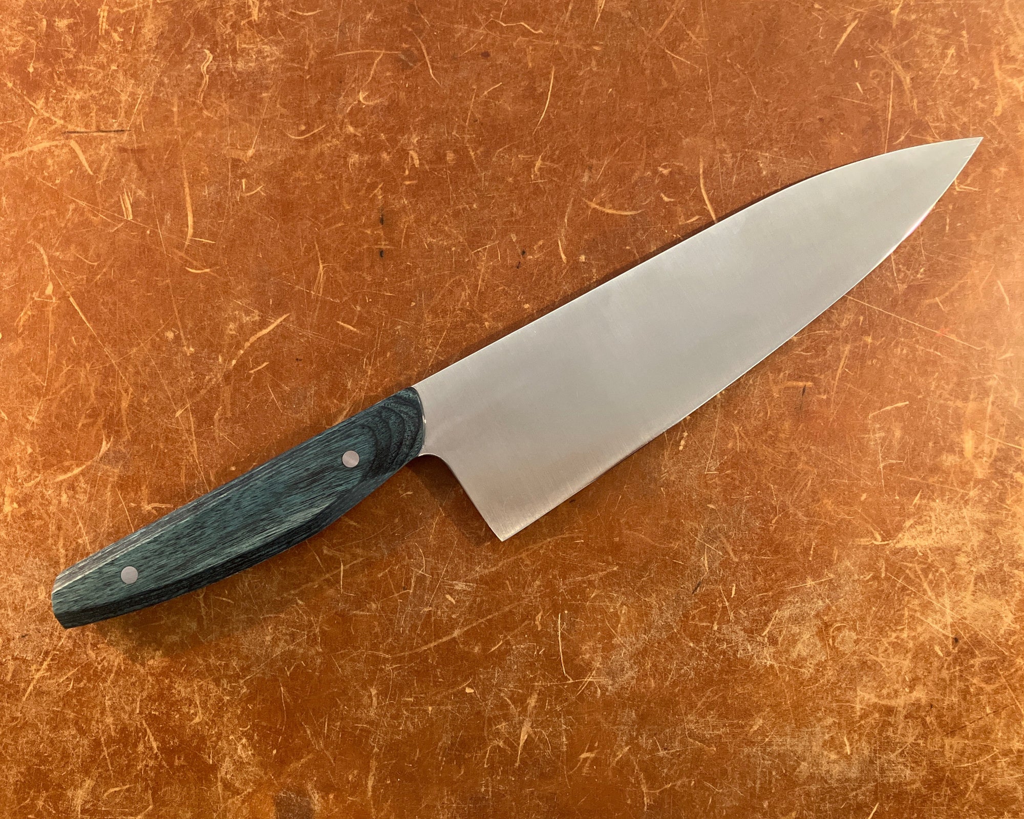 Gyuto Blue Green Dymalux Patterson
