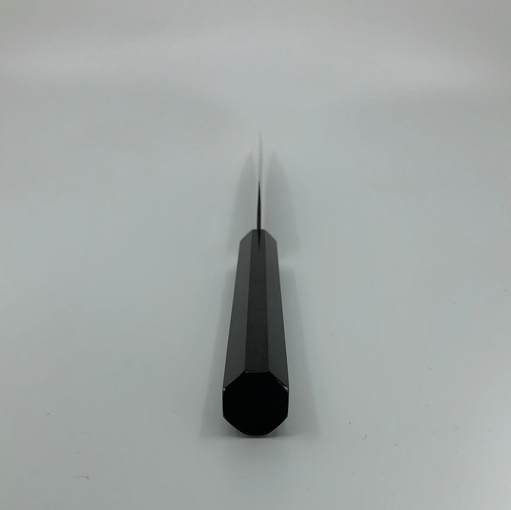 
                  
                    Yoshimi Kato Blue #2 AS Nashiji Kurouchi Damascus 150mm Petty Ebony Handle
                  
                