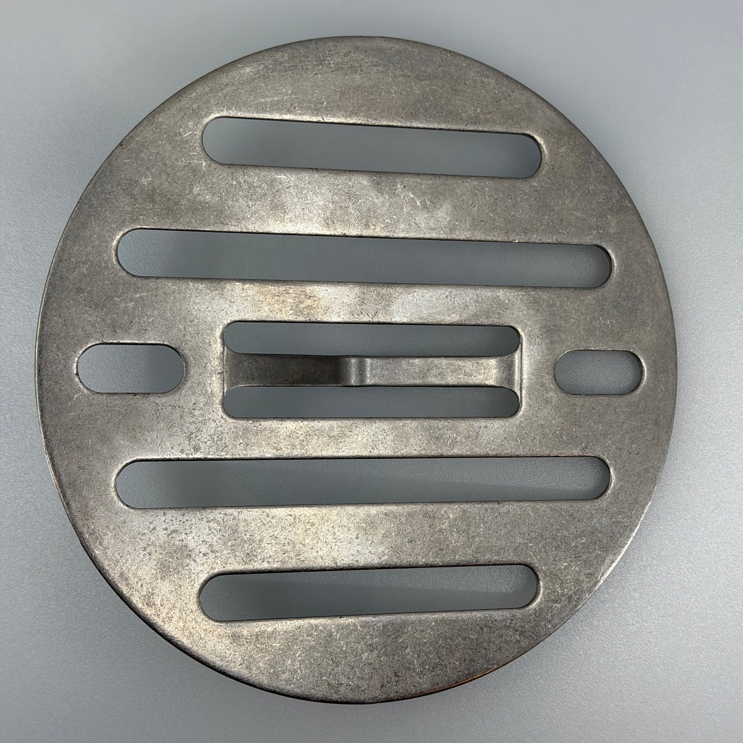 
                  
                    The Chef’s Press 16 oz stackable stainless weight bottom view
                  
                