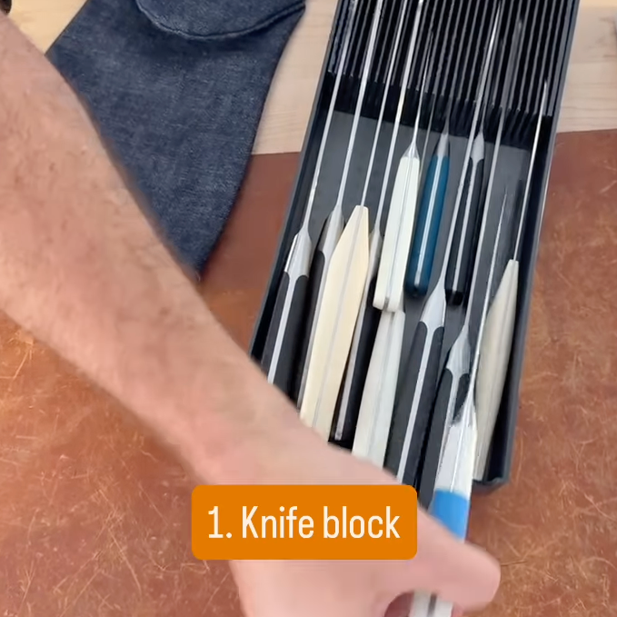 Knife Drawer Block
