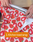 Kitchen towel for knife transport

