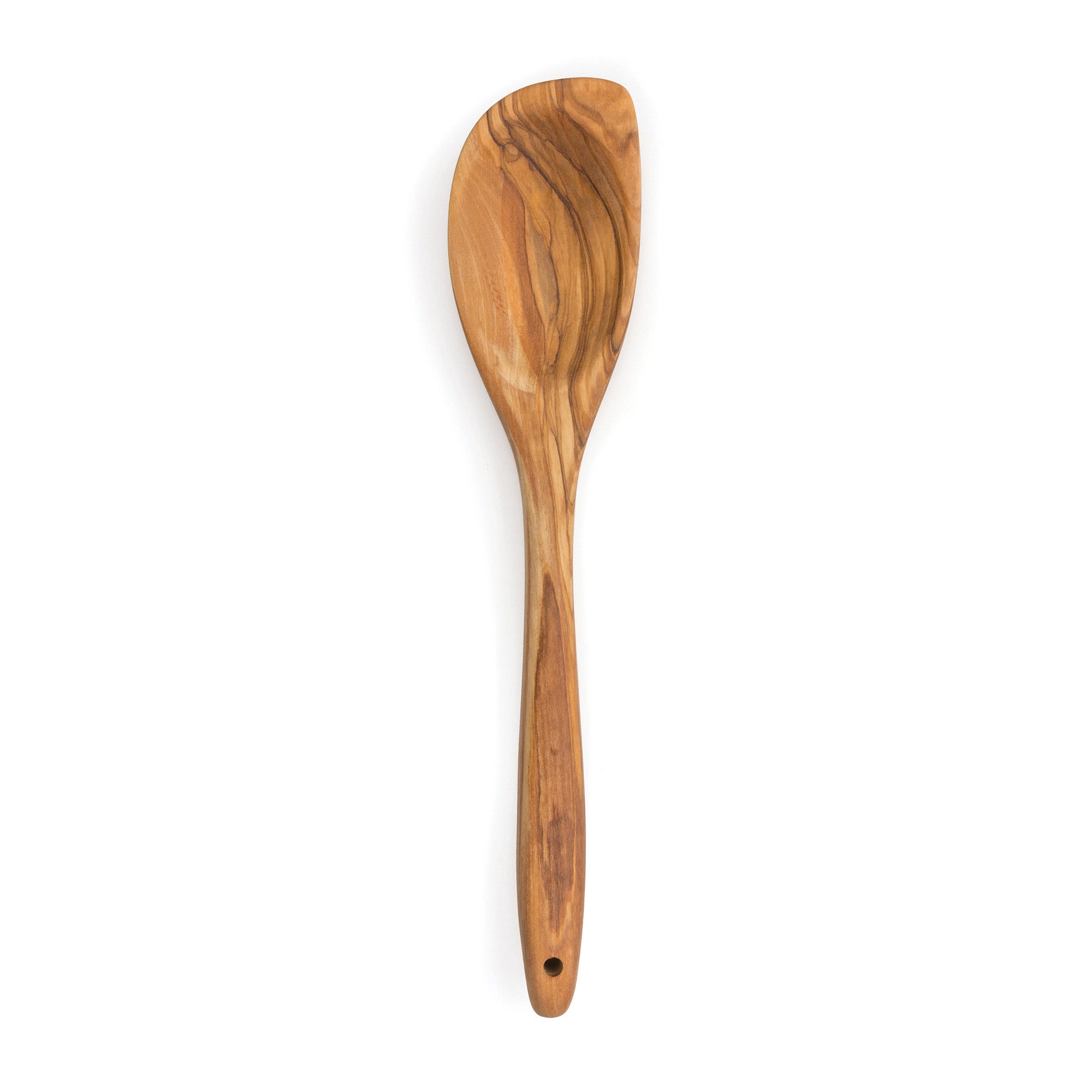 Wooden spatula on a white background