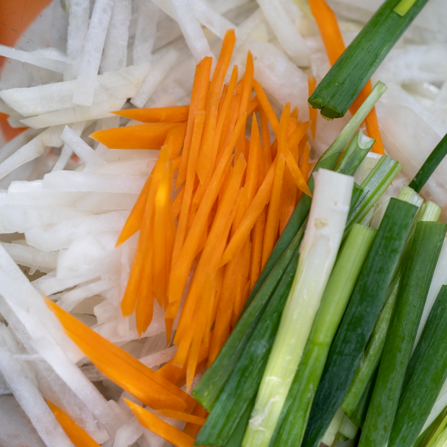 
                  
                    Julienned Kimchi making ingredients
                  
                