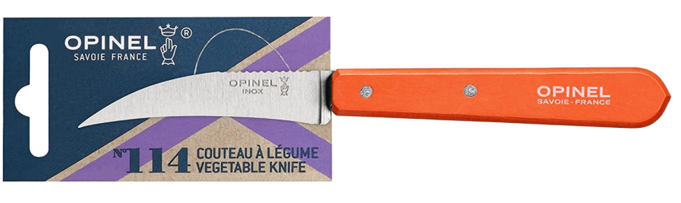 birds beak orange wood handle kitchen knife no. 114