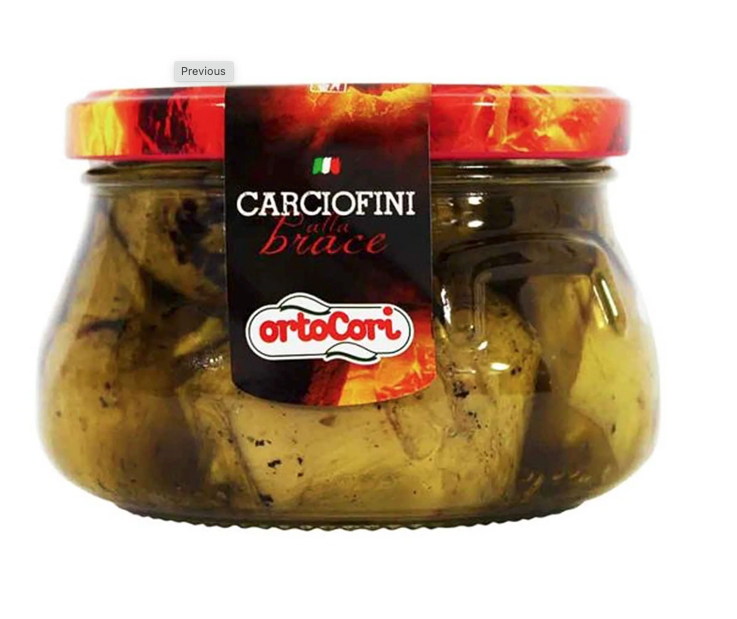 Grilled Artichokes in Oil and hers, Orto Cori Italy 320 gram