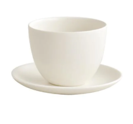 Porcelain Pebble Cup & Saucer • Kinto