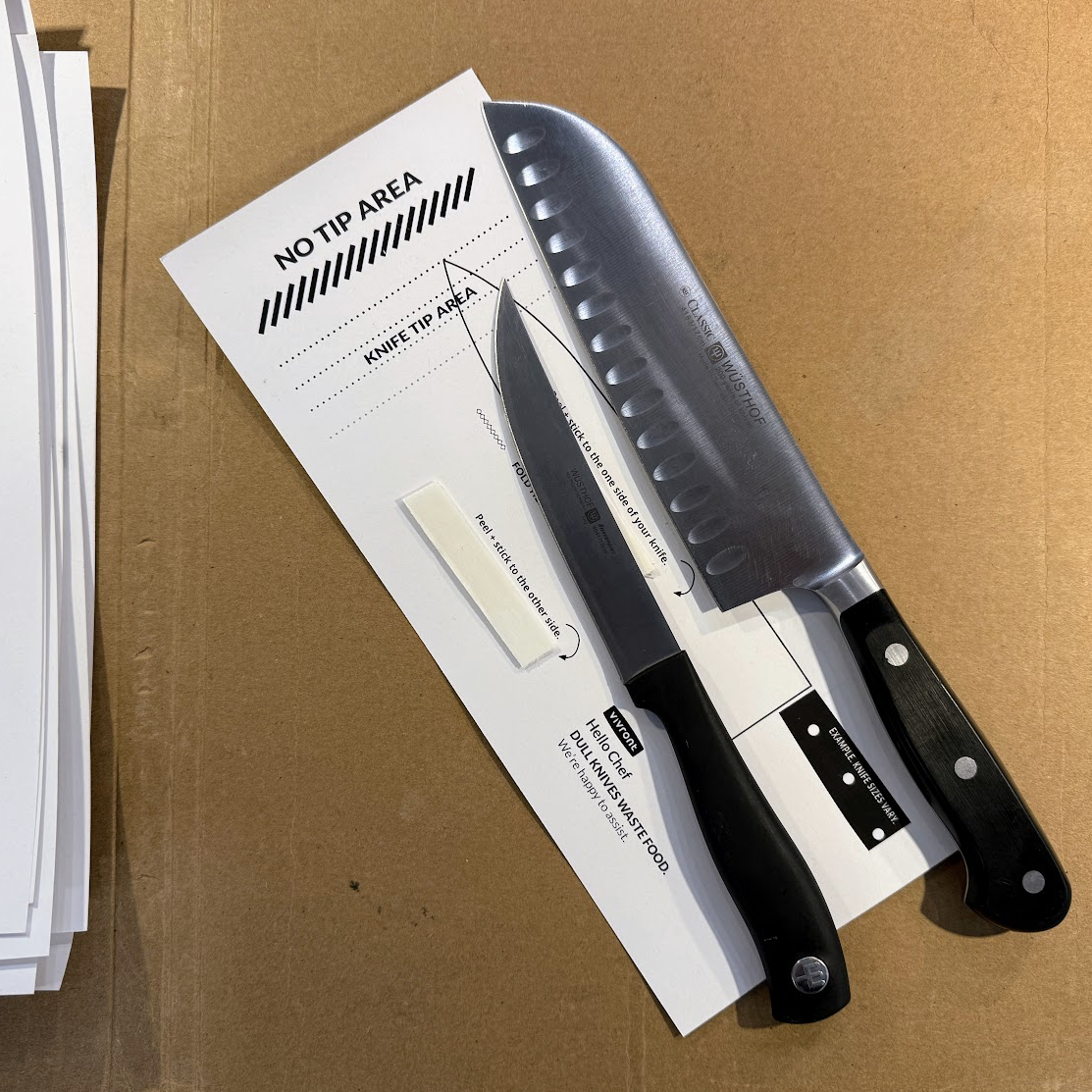 Knives Ready for Mail in Sharpening Service