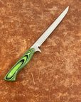 Baldwin Blades Kitchen Knives Filet 8" Green Micarta Baldwin Baldwin Blades in AEBL