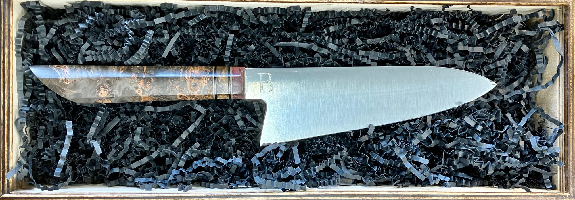 Baldwin Blades Kitchen Knives Santoku 6" • Red Maple Handle Santoku 6" • Red Maple Handle