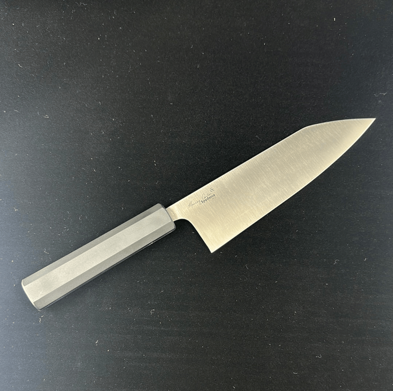 Carter/Spyderco Kitchen Knives Bunka Boho 184mm | Minarai BD1N Stainless | Black Handle Murray Carter • Minarai BD1N Stainless • Black Handle