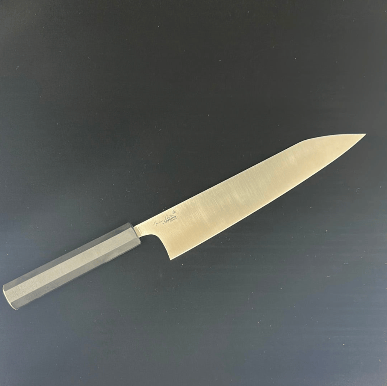 Carter/Spyderco Kitchen Knives Gyuto 240mm | Minarai BD1N Stainless | Black Handle Murray Carter • Minarai BD1N Stainless • Black Handle