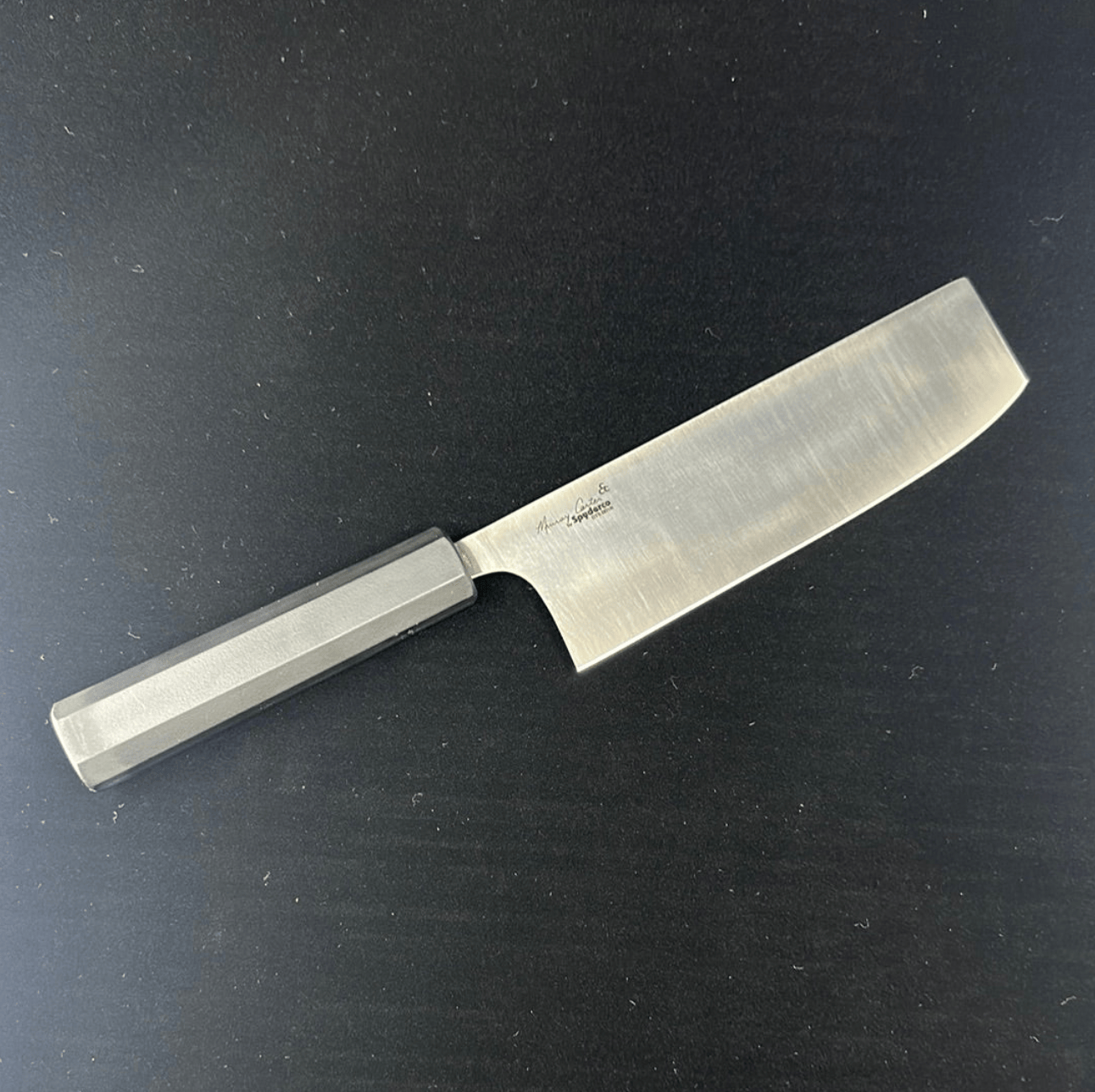 Carter/Spyderco Kitchen Knives Nakiri 168mm | Minarai BD1N Stainless | Black Handle Murray Carter • Minarai BD1N Stainless • Black Handle