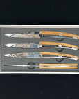 Deejo Kitchen Knives Set of 4 | Olive Wood | Japanese Steak Knives • Set of 4 • Deejo