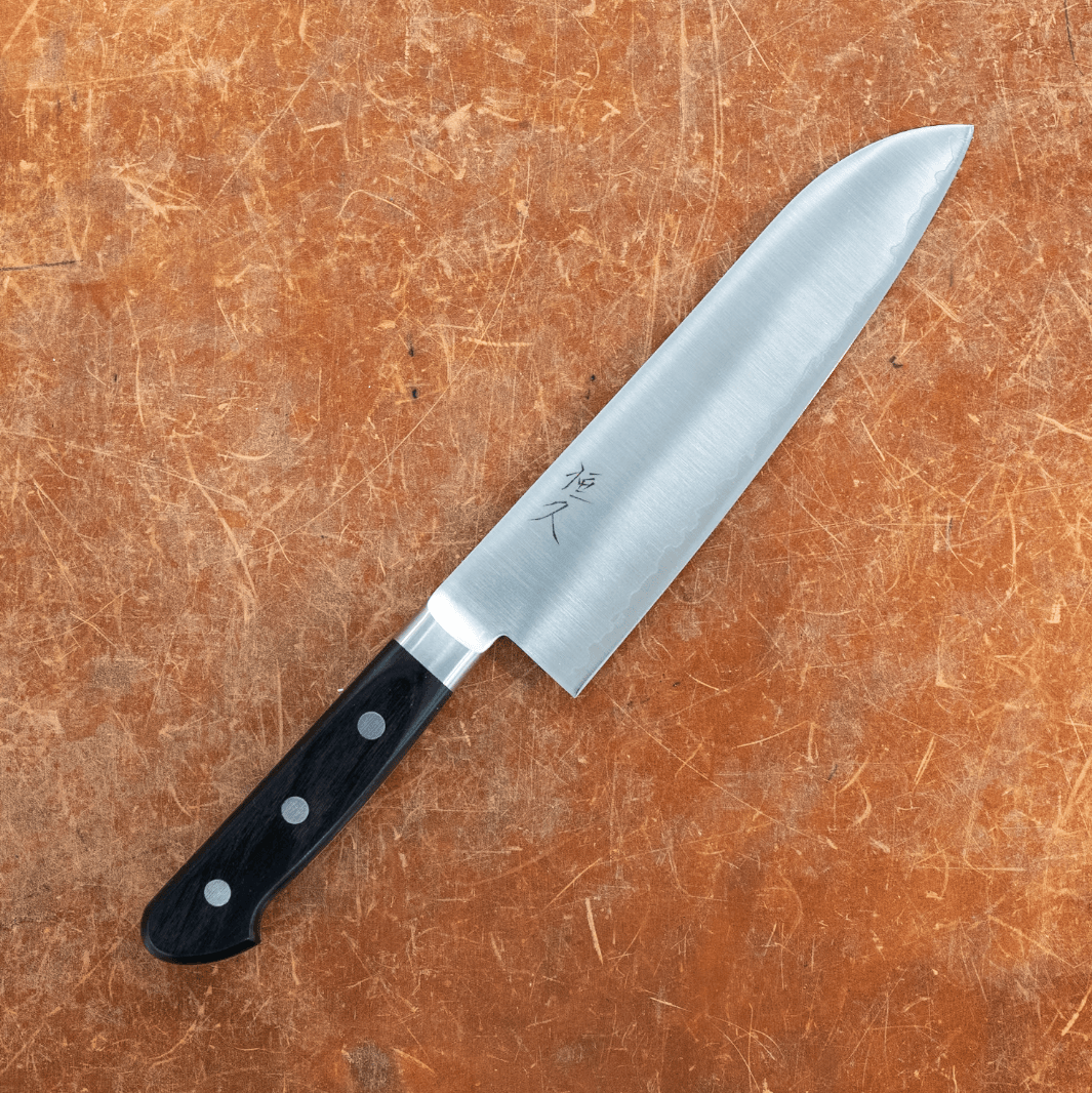 Hida Tool Kitchen Knives 440C P BLK-Santoku 180mm Tsunehisa 440C P Black