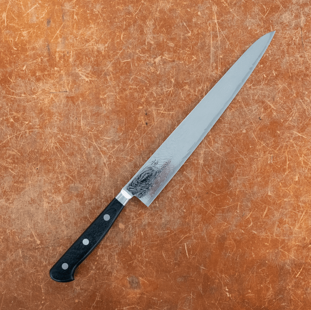 Hida Tool Kitchen Knives A10 Nami BLK-Sujihiki 240mm Tsunehisa A10 Nami Black