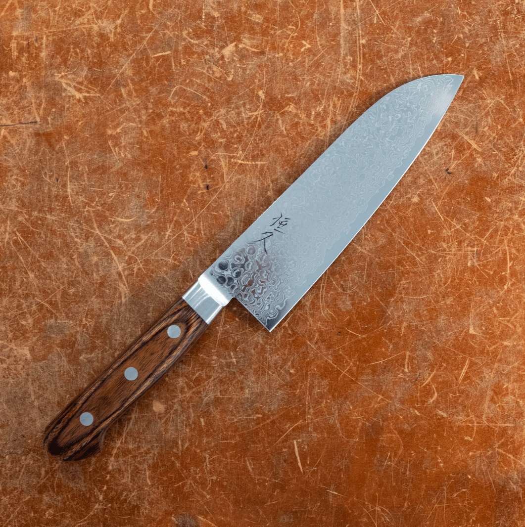 Hida Tool Kitchen Knives ZA Brown-Santoku Tsunehisa ZA BROWN