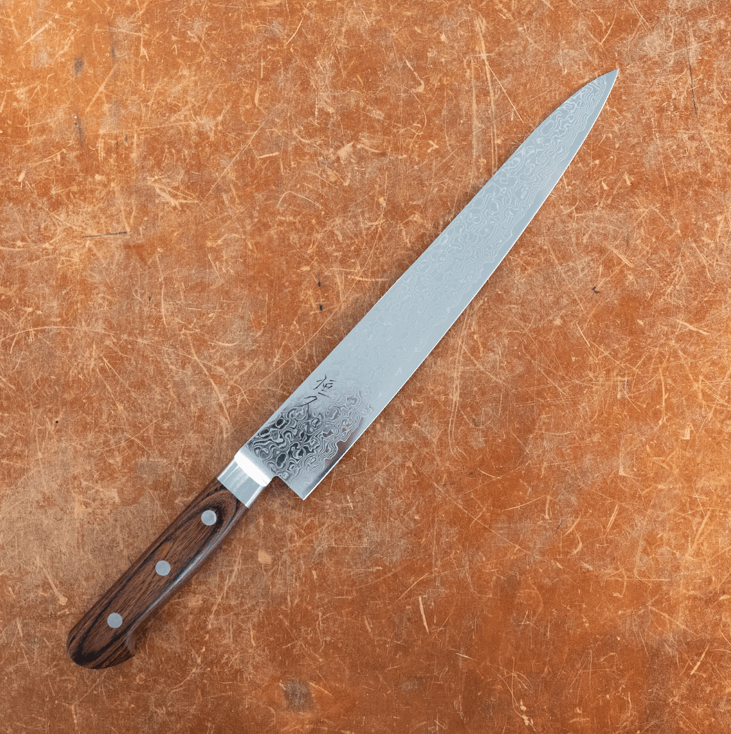 Hida Tool Kitchen Knives ZA Brown-Sujihiki 240 mm Tsunehisa ZA BROWN