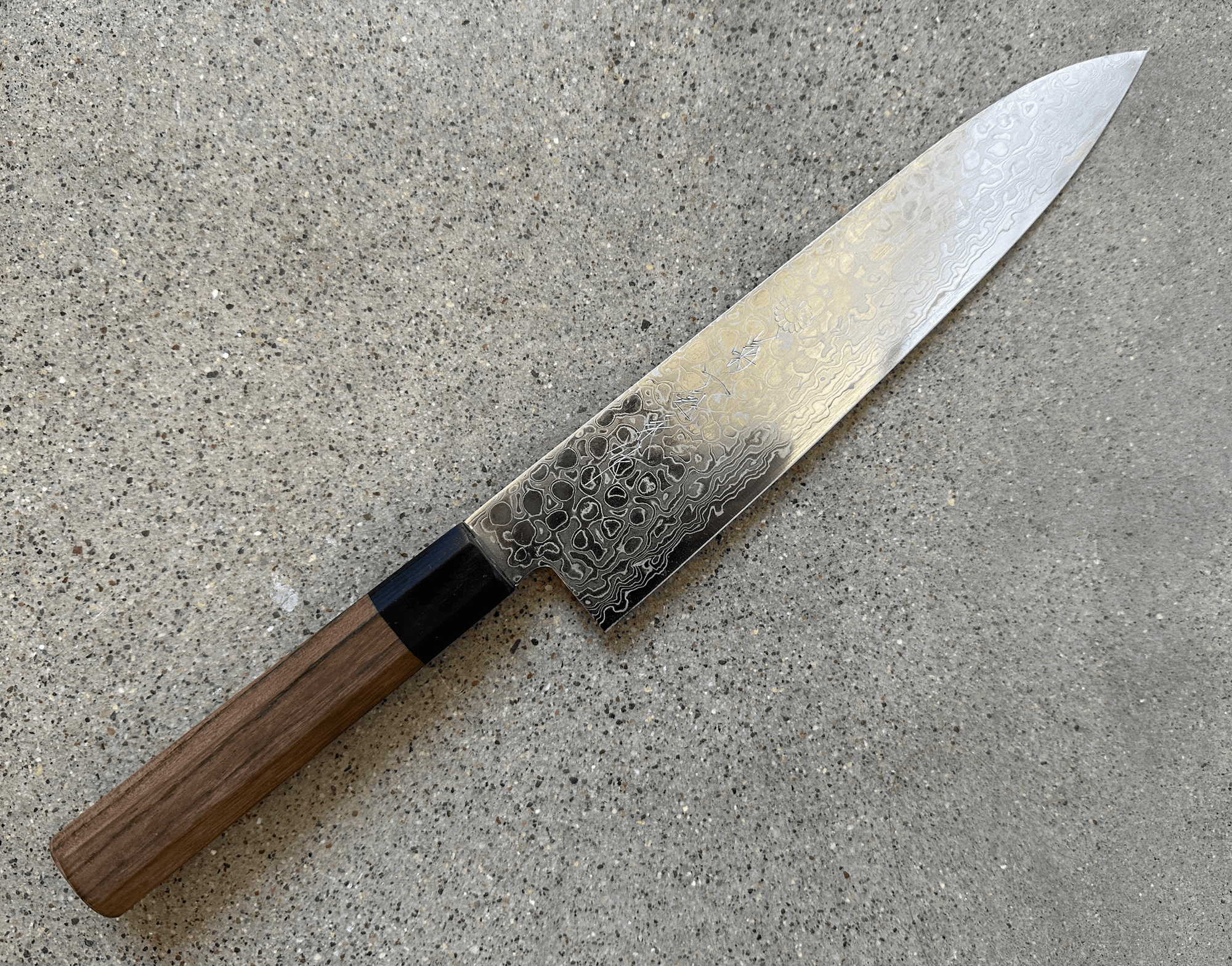 Kikuichi Kitchen Knives Nickel Warikomi Damascus • Kikuichi