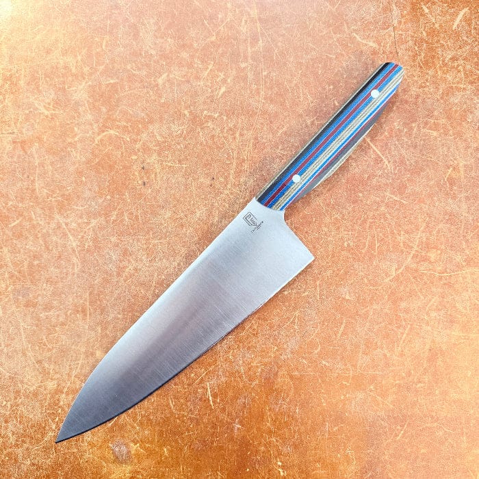 Patterson Blades Kitchen Knives Gyuto Blue Stripes Gcarta Patterson Patterson Blades Semi- Custom