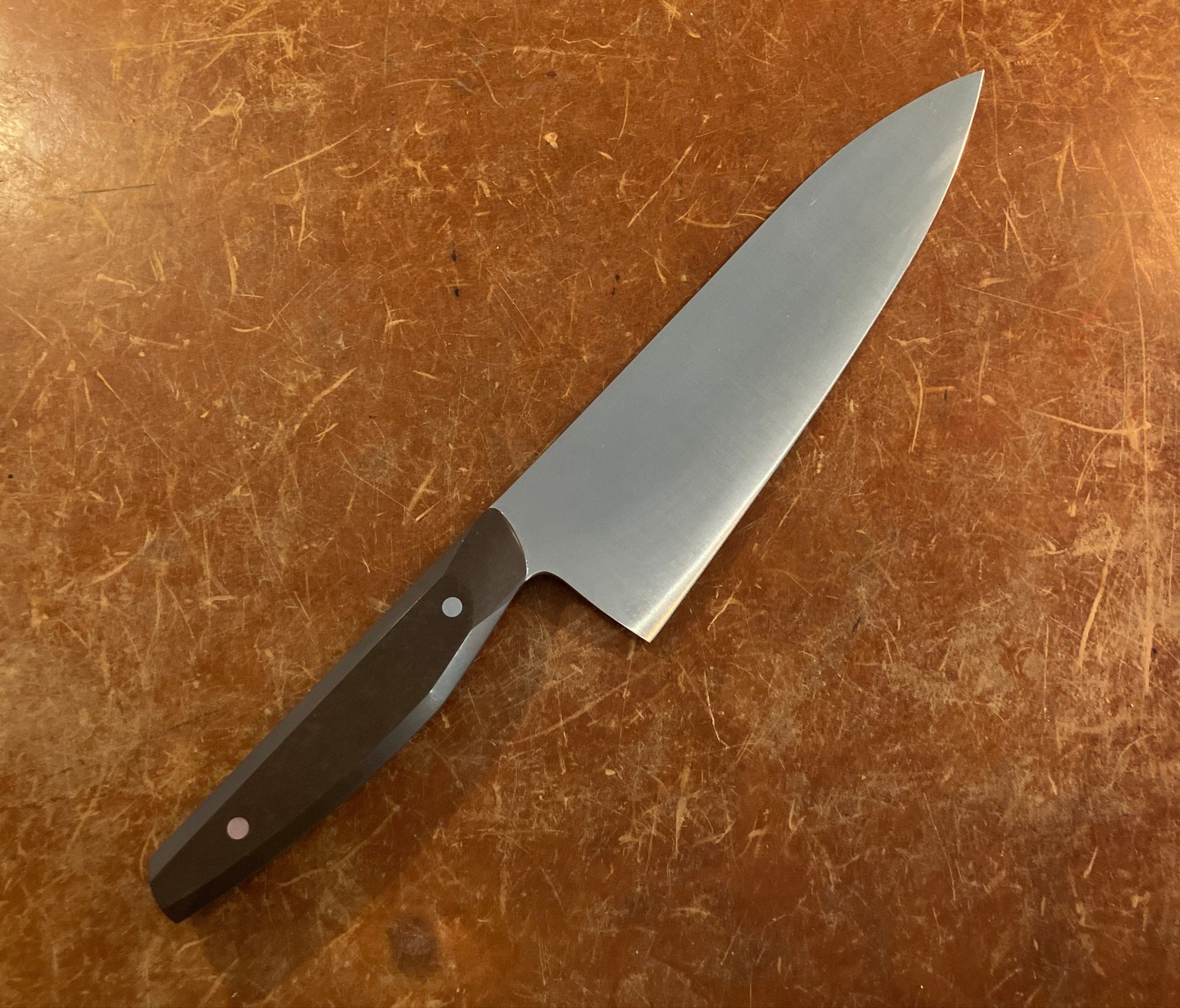 Patterson Blades Kitchen Knives Gyuto Brown Richlite Patterson Patterson Blades Production