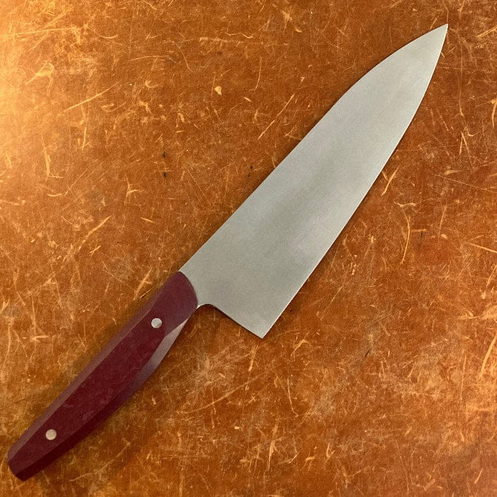 Patterson Blades Kitchen Knives Gyuto Red Richlite Patterson Patterson Blades Semi- Custom