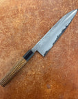 Patterson Blades Kitchen Knives Gyuto San Mai Short Dark Handle Patterson Blades Forged San Mai
