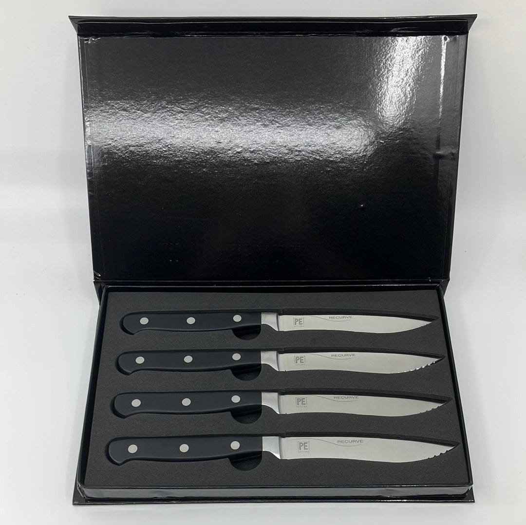 Perfect Edge Kitchen Knives 4 Knife Box Set | RECURVE RECURVE • Steak Knife • Perfect Edge