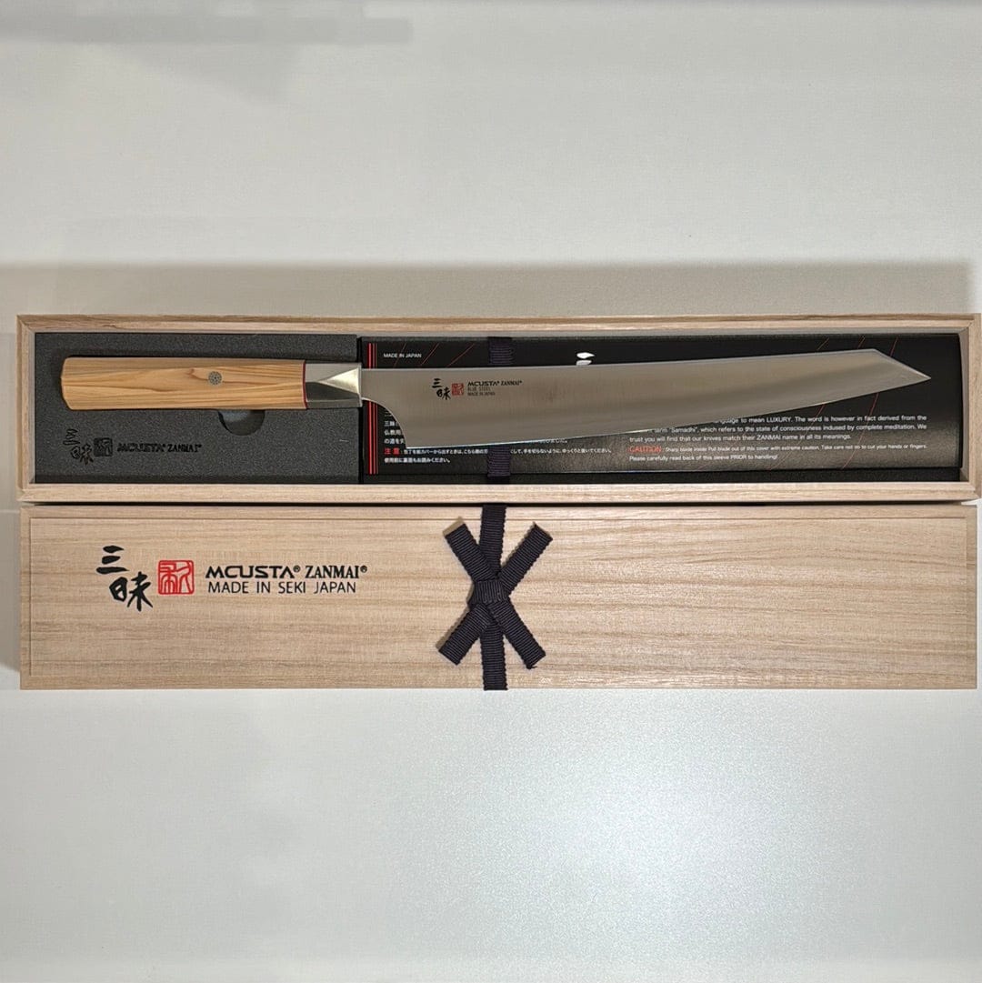 Perfect Edge Kitchen Knives Sujihiki 240mm w/ Saya| Beyond Beyond w/ Saya • Mcusta