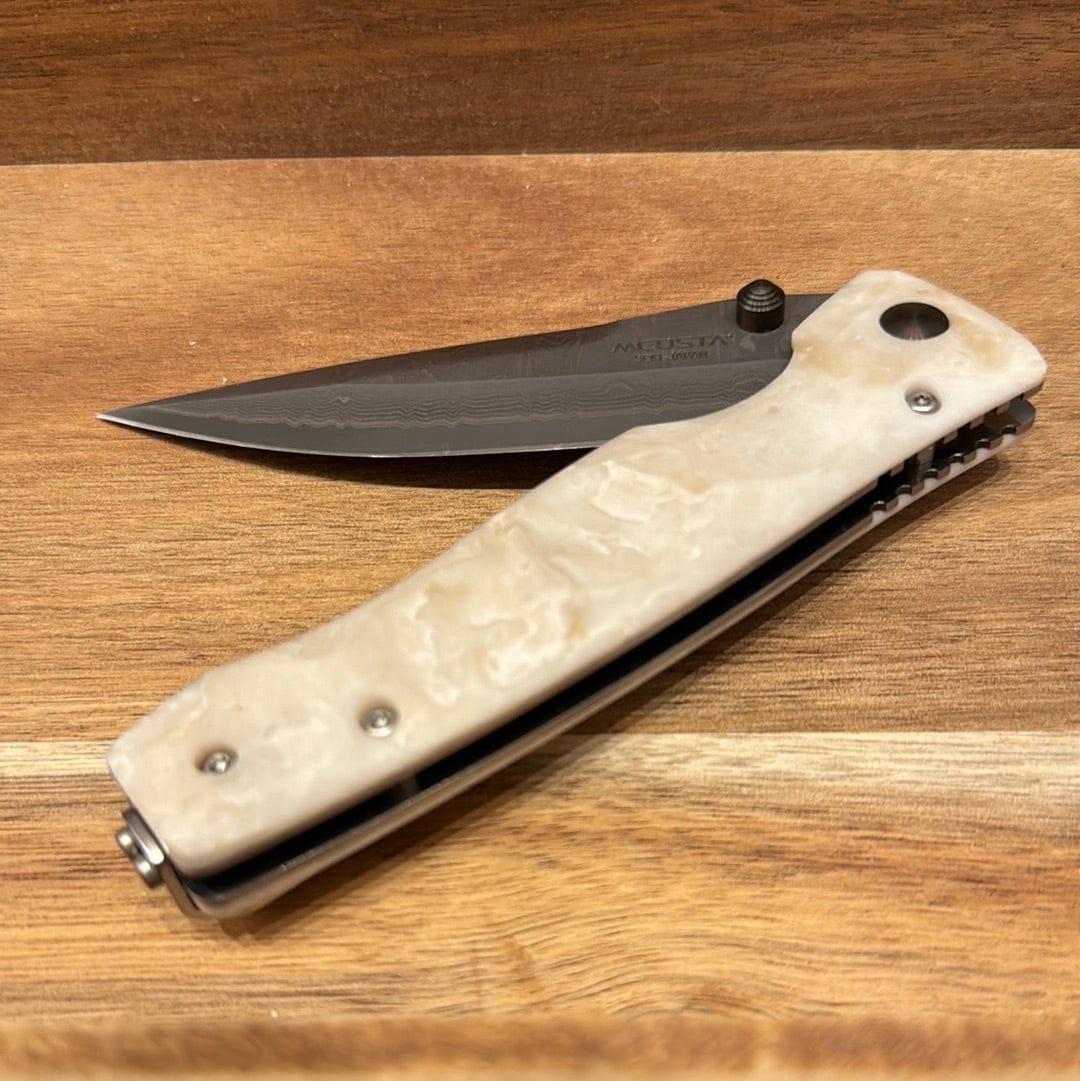 Rubicon Cutlery Folding Knives 4.5 Inch | Folding Knife Elite • VG-10 Core Damascus • Corian Handle • Folding Knife • Rubicon Cutlery