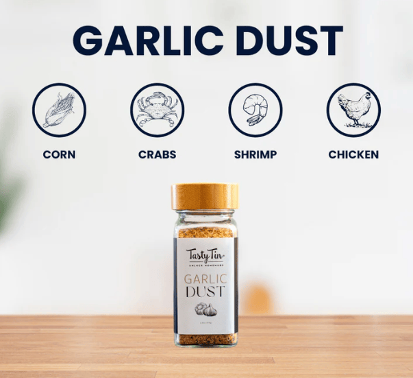 Tasty Tin Pantry Garlic Dust Shaker Jars • Tasty Tin